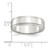 Sterling Silver 6mm Flat with Step Edge Size 6 Band