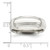 Sterling Silver 6mm Polished Domed with Grooved Beveled Edge Fancy Band Size 7.5