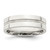 Sterling Silver 6mm Polished Flat Grooved Center Fancy Band Size 9.5