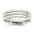 Sterling Silver 6mm Polished Flat Grooved Fancy Band Size 13.5
