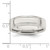 Sterling Silver 6mm Polished Flat Grooved Fancy Band Size 7.5
