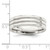 Sterling Silver 6mm Polished Flat Grooved Fancy Band Size 9 - QW-78C0FFEE-5707