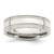 Sterling Silver 6mm Polished Flat Milgrain Grooved Edge Fancy Band Size 8.5