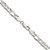 Sterling Silver 7.0mm Flat D/C Pave Figaro Chain - QP-491B18FE-3688