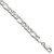 Sterling Silver 7.0mm Flat D/C Pave Figaro Chain - QP-EC20BFA2-4010