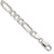 Sterling Silver 7.0mm Pav‚ Flat Figaro Chain - QF-1B66662D-9885