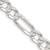 Sterling Silver 7.0mm Pav‚ Flat Figaro Chain - QF-D65E4674-7152