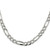 Sterling Silver 7.25mm Pav‚ Flat Figaro Chain - QF-996F0855-7601