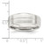 Sterling Silver 7mm Brushed Domed Grooved Fancy Band Size 9.5