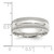 Sterling Silver 7mm Comfort Fit Double Milgrain Size 8 Band
