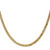 14K 30 inch 3.9mm Flat Beveled Curb with Lobster Clasp Chain
