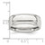 Sterling Silver 7mm Comfort Fit Half Round Milgrain Size 12 Band