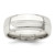 Sterling Silver 7mm Polished Domed Grooved Fancy Band Size 8.5