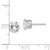 Sterling Silver 7mm Round Snap Set CZ Stud Earrings