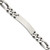 Sterling Silver 8.5inch Engraveable Antiqued Figaro Link ID Bracelet - QI-54BC1B2E-7829