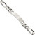 Sterling Silver 8.5inch Engraveable Antiqued Figaro Link ID Bracelet - QI-CF858382-4231
