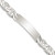 Sterling Silver 8.5inch Polished Engraveable Anchor Link ID Bracelet