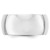 10k White Gold 10mm Half Round Wedding Band Size 12