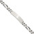 Sterling Silver 8inch Engraveable Antiqued Figaro Link ID Bracelet - QI-FB5294DD-5404