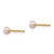 14k 3-4mm Purple Button Freshwater Cultured Pearl Stud Post Earrings