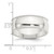 Sterling Silver 8mm Half Round Milgrain Size 9 Band