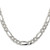 Sterling Silver 8mm Pav‚ Flat Figaro Chain - QF-5BCA8ED2-4251