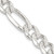 Sterling Silver 9.5mm Pav‚ Flat Figaro Chain - QF-6660E62B-9762