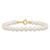 14k 3-4mm White Semi-Round Freshwater Cultured Pearl 5 inch Bracelet