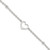 Sterling Silver 9in Plus 1 in ext Heart Anklet