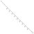 Sterling Silver 9inch Plus 1in Ext Polished Puffed Heart Anklet