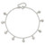 Sterling Silver 9inch Plus 1in Ext Polished Puffed Heart Anklet