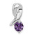 Sterling Silver Amethyst Pendant - QP-56EB344D-4951