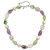 Sterling Silver Amethyst, Green Pearl and Prehnite 2in ext Necklace