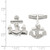 Sterling Silver Anchor with dangle rope Cufflinks
