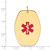14k 36x27mm Red Enameled Medical Jewelry Pendant