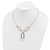 Sterling Silver and Vermeil Polished Drop Necklace and Earring Set