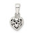 Sterling Silver Antique Puff Heart Charm