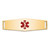 14K 39x13mm Centered Red Epoxy Enameled Soft Diamond Shape Medical ID Plate # 820