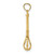 14K 3-D  Polished Whisk Charm