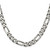 Sterling Silver Antiqued 7.75mm Figaro Chain - QF-44DEA416-7278