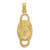 14K 3-D 2 Handles Oval Basket Charm