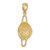 14K 3-D 2 Handles Round Basket Charm