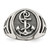 Sterling Silver Antiqued Anchor Ring - QR-AB121C59-4752