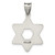 Sterling Silver Antiqued and Textured Solid Star of David Pendant