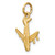 14k 3-D Airplane Charm