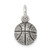 Sterling Silver Antiqued Basketball Charm - QC-58FD3AD3-6589