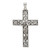 Sterling Silver Antiqued Beaded Filigree Crucifix Pendant