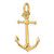14K 3-D Anchor w/ Shackle Bail Charm