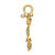 14K 3-D Anchor W/Long T Bar and Shackle Bail Charm