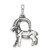 Sterling Silver Antiqued Capricorn Zodiac Pendant